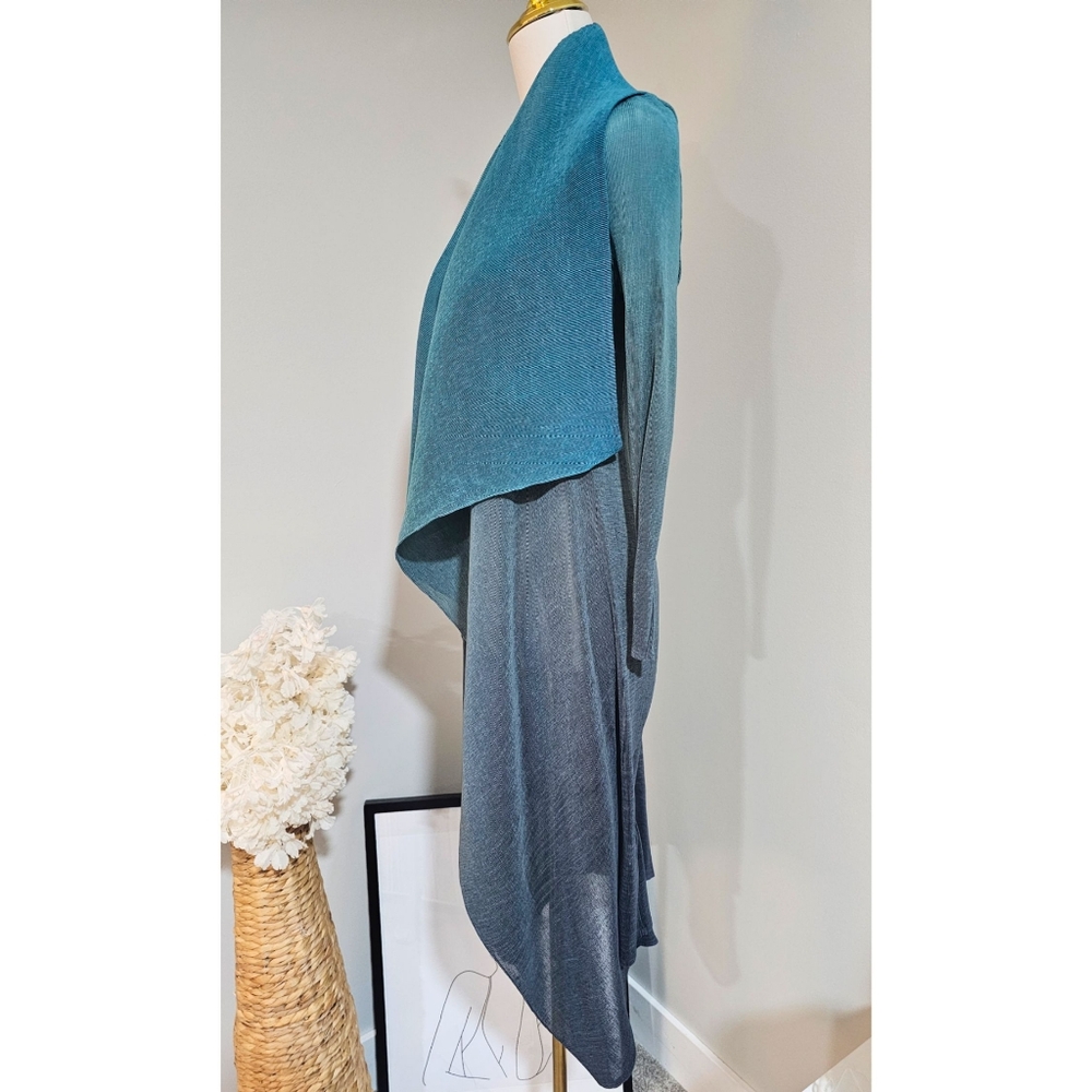 Alquema Collare Turquoise Hombre Long Sleeve Midi Cascading Cardigan - Picture 7 of 10